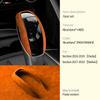 car suede leather gear shift knob cover trim frame F For Alfa Romeo Stelvio 2017 2018 Giulia 2016 2017 2018 interior decorations