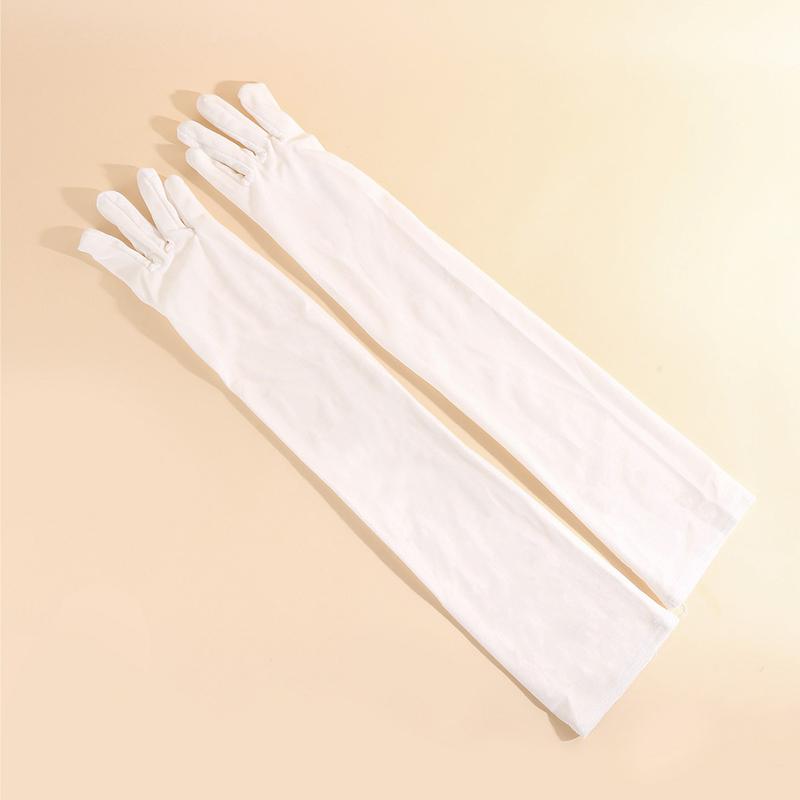 Elegant Ladies' Spring Autumn Velvet Long Gloves Full Finger Opera Party Wedding Bridal Etiquette Solid Color Gloves
