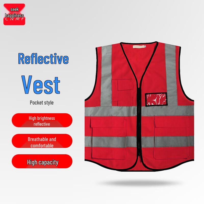 Reflective Safety Vest with Pockets
