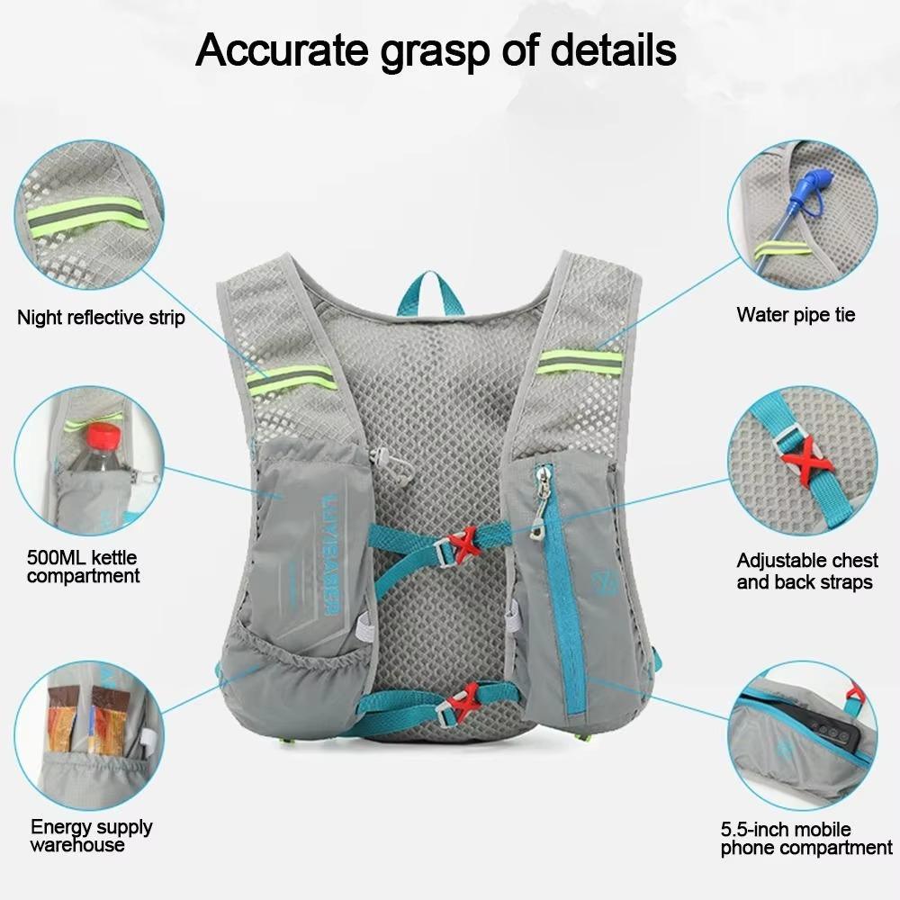 Breathable Hiking Hydration Vest 2L Water Vest for Running Marathon Hydrating Backpack  Cycling