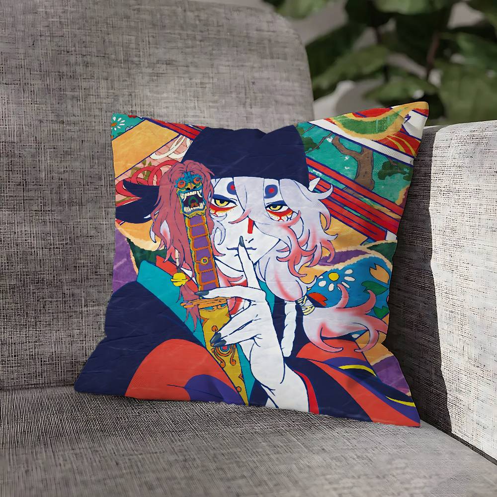 Medicine Seller M-Mononoke Throw Pillow Case For 55x55cm 30x30cm 50x50cm 45x45cm 40x40cm Square Chair Pillowcase Case