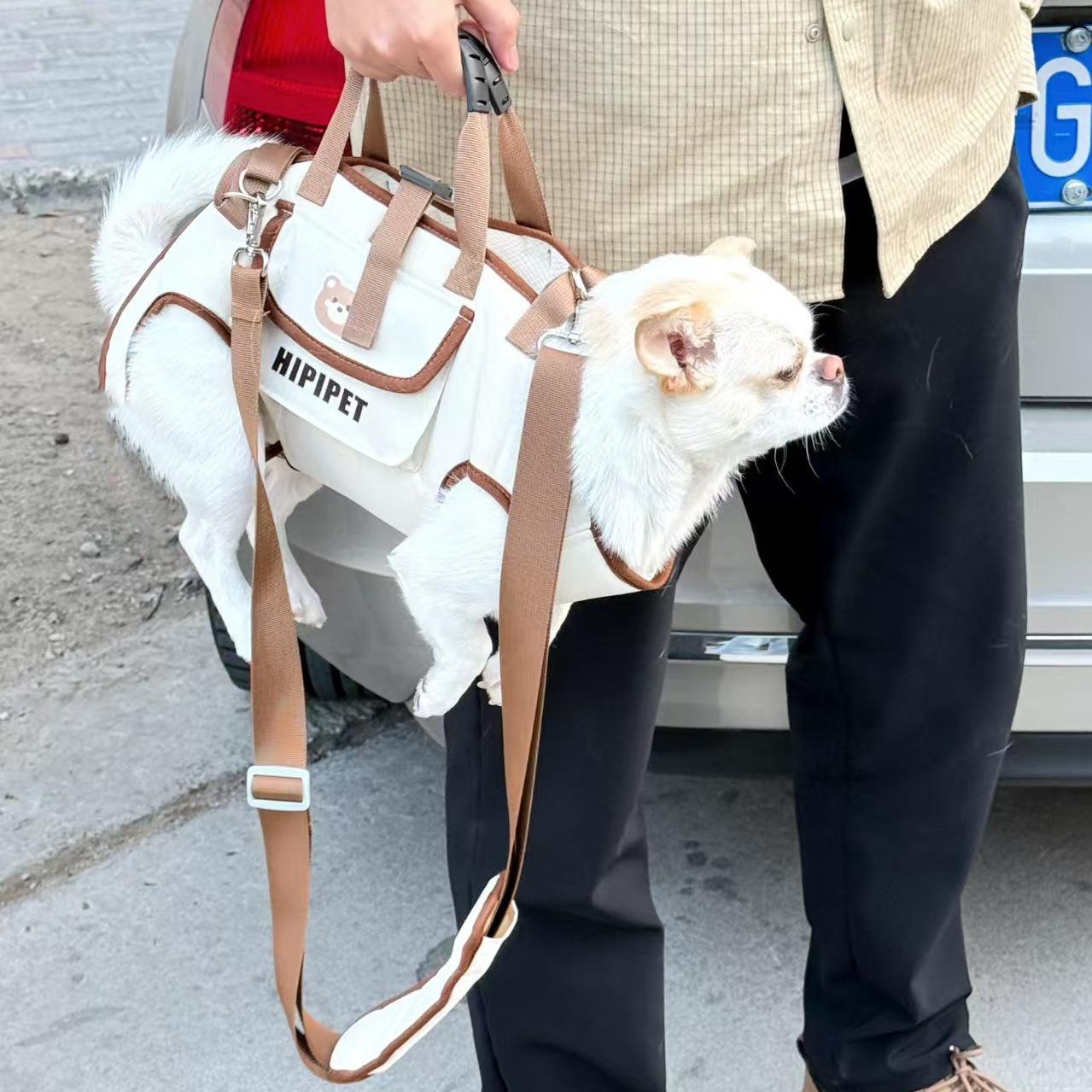 

Рюкзак для выгула собаки Рюкзак Наплечный Портативный Рюкзак для питомца Портативный Дышащий Наплечный ремень Принадлежности для питомца S коричневый