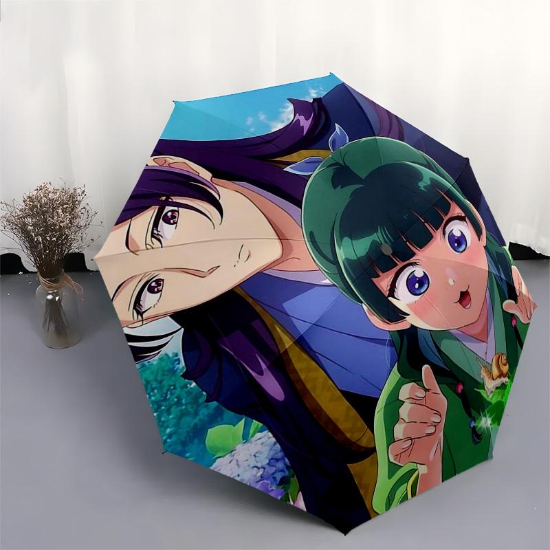 1pc Outdoor Umbrella with Anime Characters - Automatic Opening/Closing, Portable 3-Fold Design, 8-Bone Iron Frame - Perfect Gift for Fans, Travel