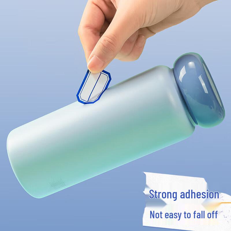 Deli Blue Border Self-Adhesive Labels