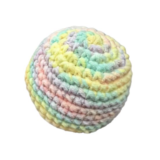 Soft Knitted Footbag Handmade Crochet Juggling Balls for Kids Sensory Play Sandbags Colorful Toss