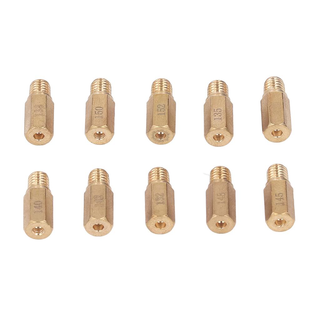 10pcs Motorcycle Carburetor Main Jets Metal Hex Main Jets Replacement for Keihin PWK PWM OKO CVK NSR KSR Carb Set