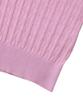 CGP (Women) Small Square Logo Cable Short Sleeve Knit - Pink