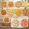 500PCS Round Pizza Stickers Paper Decorative Labels Cute Food Theme Stickers  Scrapbook