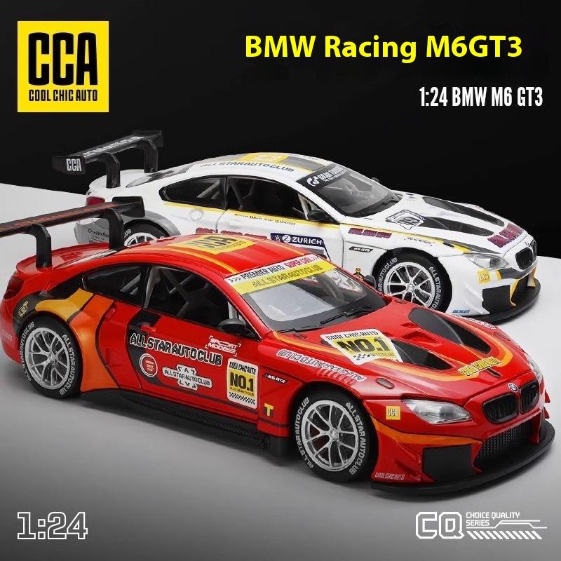 1:24 BMW M6 GT3 Super Sports Racing Alloy Metal Car Model Sound Light Choice Cool Chic Auto Collecting Hobby Gift With Boyfriend
