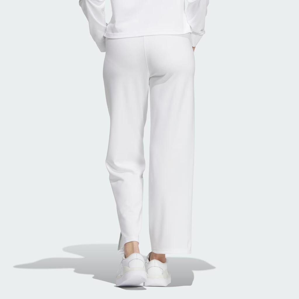 Adidas Verbiage Doubleknit Joggers With Badge Detail And Side Slits Women Bottoms White JE3615