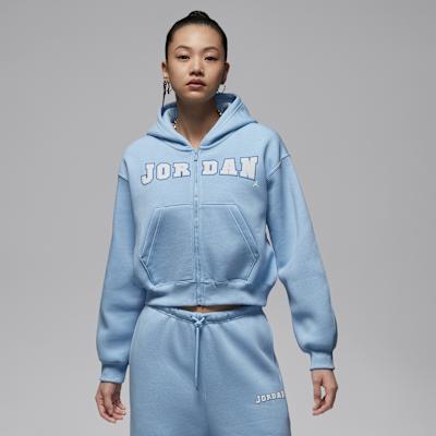 Jordan Air Sweatshirts Women s Blue Hooded Moderate S