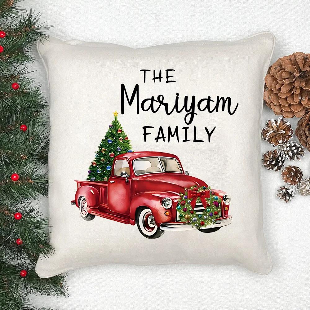 Personalised Christmas Cushion Family Christmas Cushion Family Gingerbread Xmas Decoration Room Presents Xmas Decoration Gift