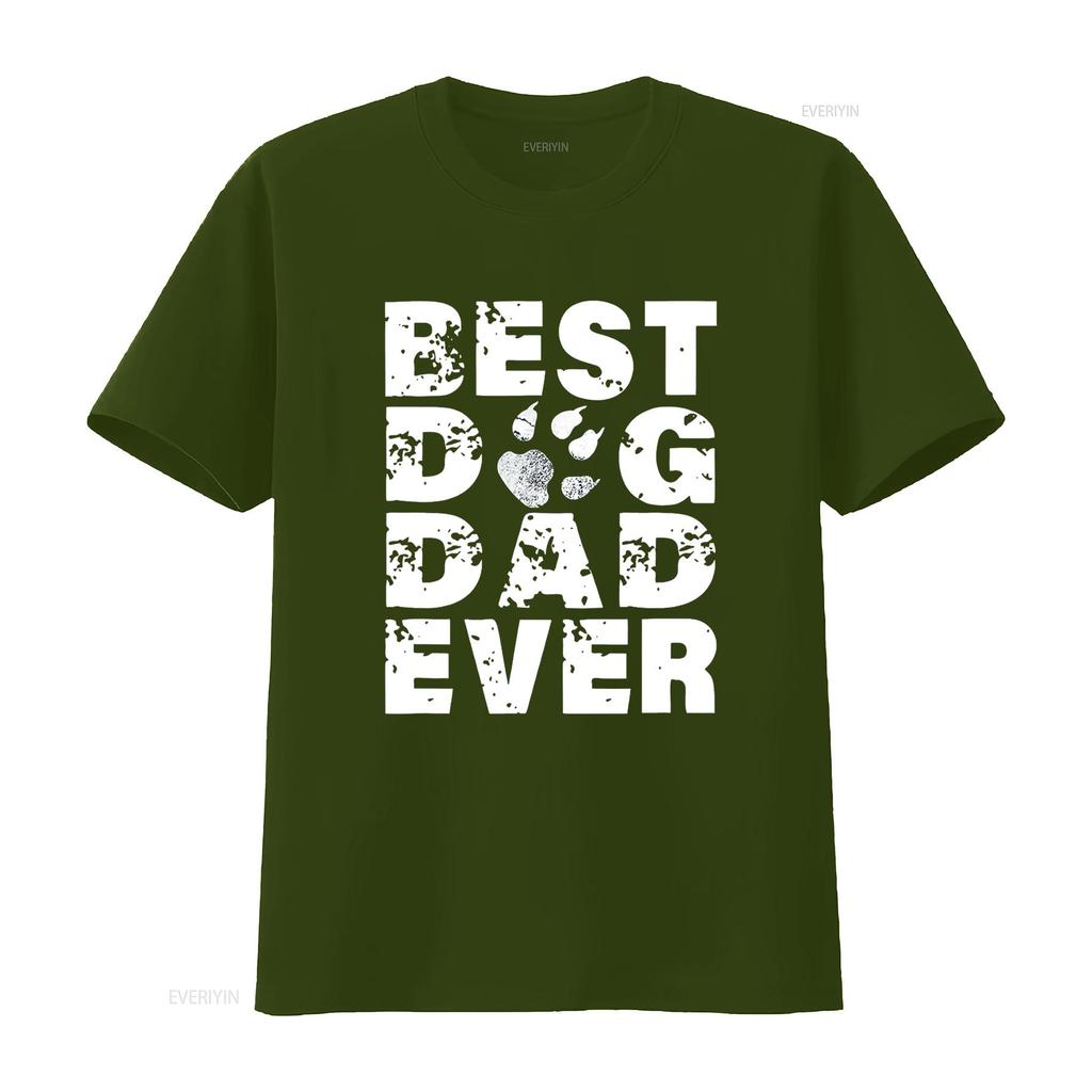 Best Dog Dad Ever T Shirt Father vintage Washed Versatile Stretched Slightly homme Top For Everyday Wear streetwear Stylish