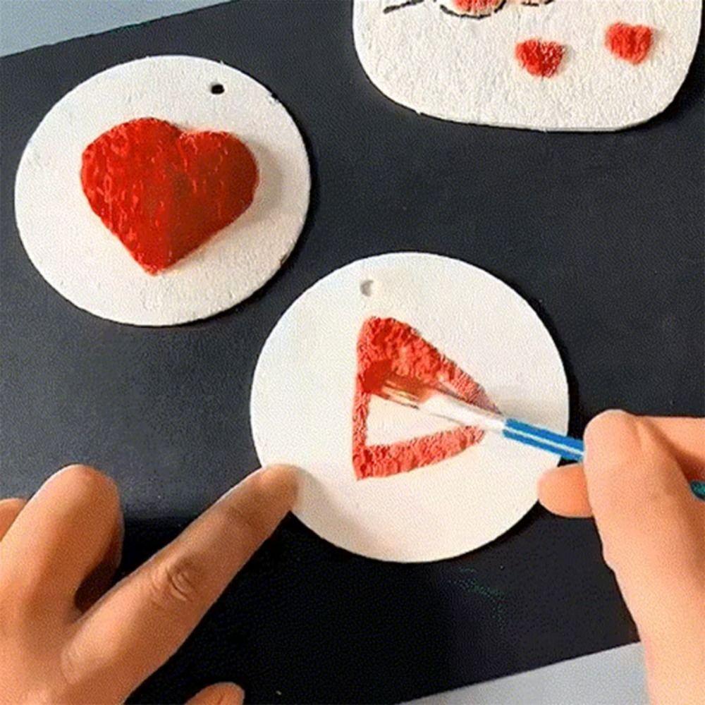 10 Stück Lernspielzeug Schaumstoffstruktur Malpapier 3D Runde Pappe Bastelspielzeug