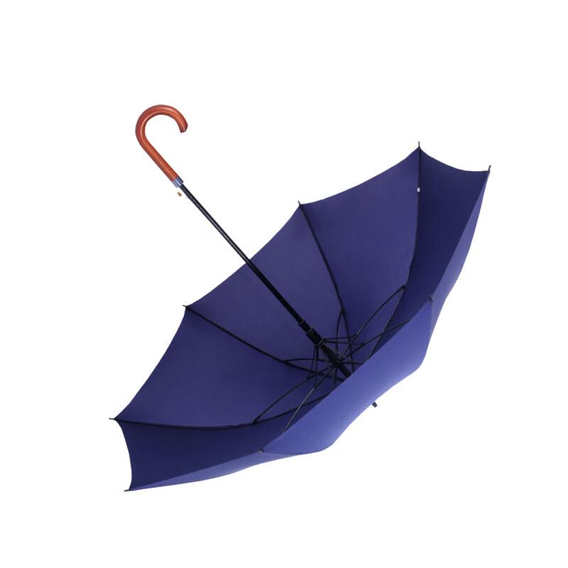 Tri-polar Automatic Large Wood Handle Straight Umbrella