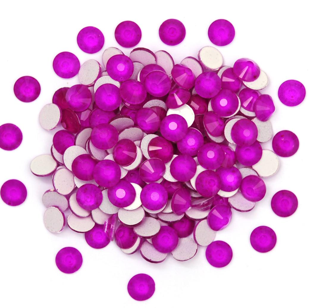 Factory Flat Back Neon Color Rhinestones Glass Bulk Crystal Wholesale Strass Beads for Dresses SS12 -1440pcs
