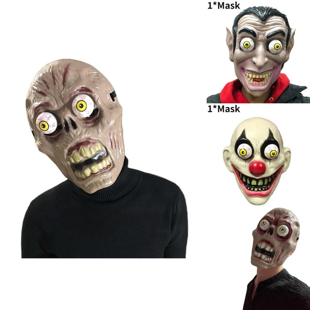 Schreckliche Vollgesichts-Clownmaske für Halloween-Partys und gruselige Kostüme, perfekt für Cosplay-Events