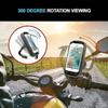 Waterproof Motorcycle Phone Holder 360 Rotation Motorcycle Scooter Smartphone Holder With Rain Cover Phone Holder For Motorcycle Rearview Mirror Up To