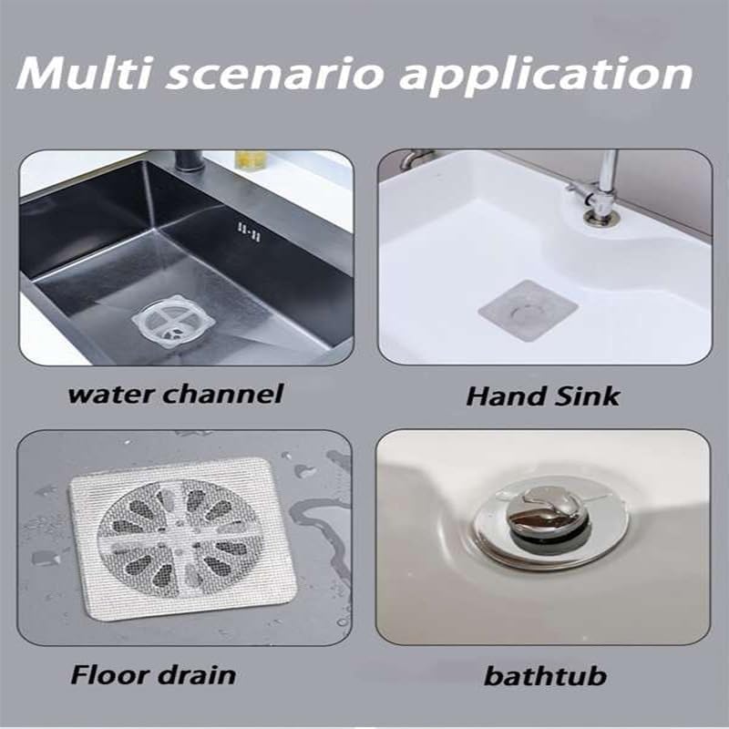 Disposable Hair Drain Catcher Mesh Anti-blocking Filter Floor Drains Sticker Shower Cover Kitchen Bathroom Sink Strainer Stopper