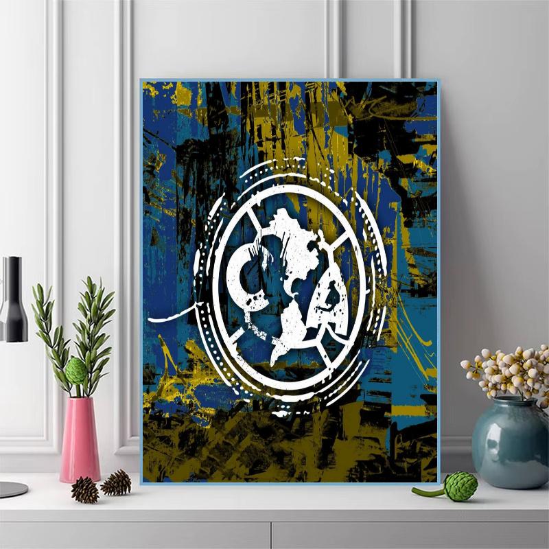 Club America Pattern  3pcs 100% Round Full Drill 5D DIY Diamond Painting Embroidery Cross Stitch Rhinestone Décor