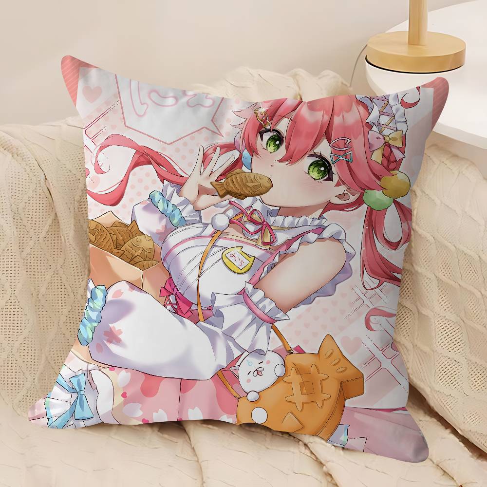 Anime Hololive Sakura Kissenbezug Dekokissen Sofa Heimdeko Hülle Kissenbezüge