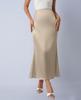 Autumn Satin Slim Fit Fishtail Midi Skirt for Women