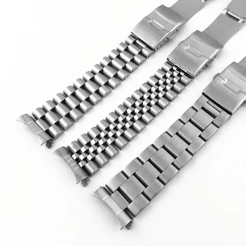 22mm Stainless Steel Strap for Casio Duro MDV-107-1A MDV-106 Marlin Men Diving Curved End Solid Metal Watch Bracelet Band Belt