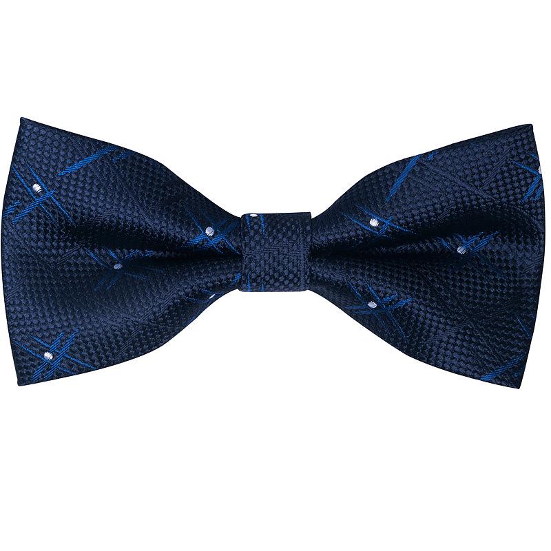 New Men'S Bow Business Wedding Party Bow Tie Solid Color Stripe Men'S Wedding