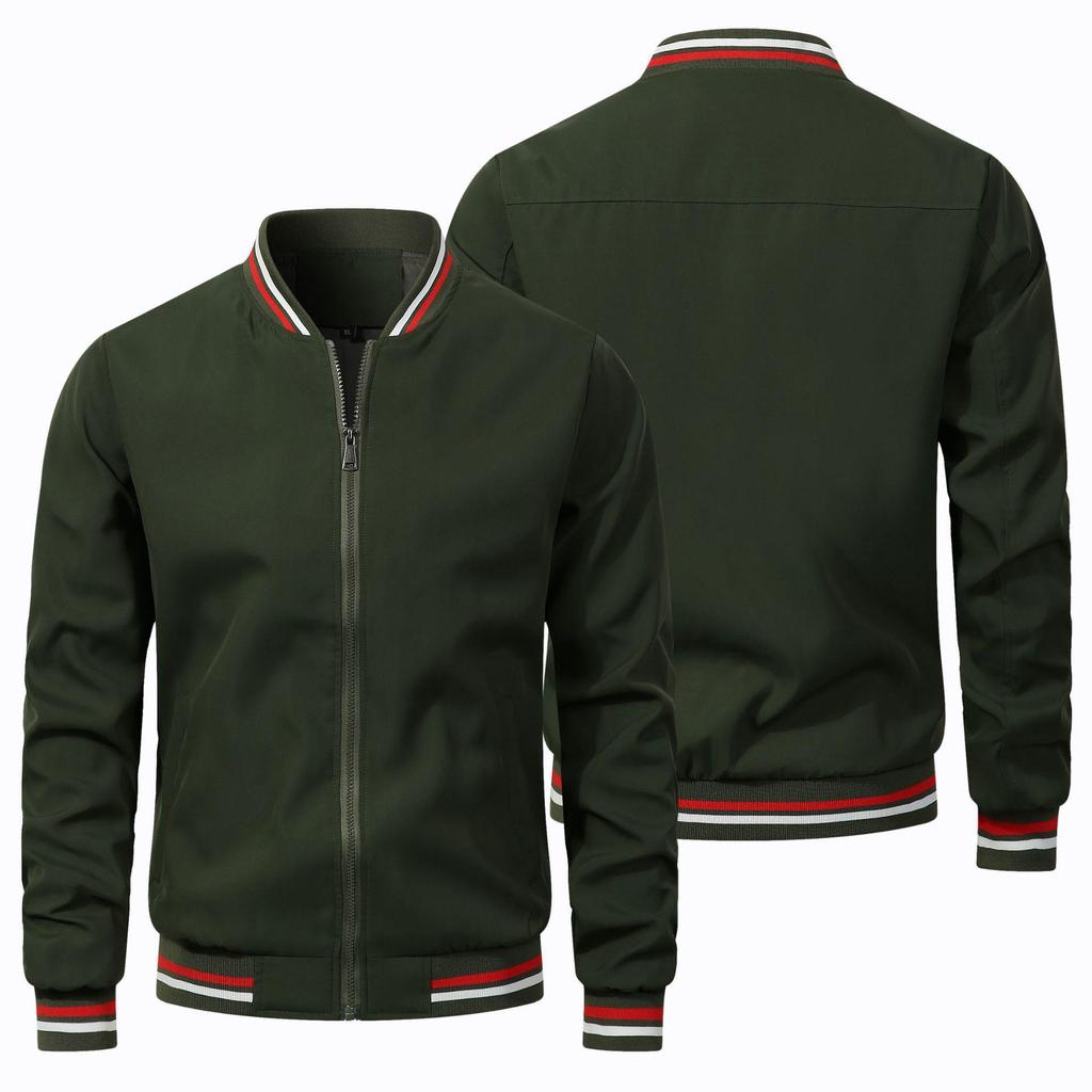 Men's Spring 2025 Lightweight Motorcycle Baseball Jacket with Car Logo