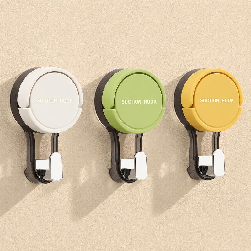 1/2PCS Suction Cup Hooks No Punching Wall Hooks for Bathroom Kitchen Bedroom Reusable Towel Clothes Hanger Hook Home Organizer