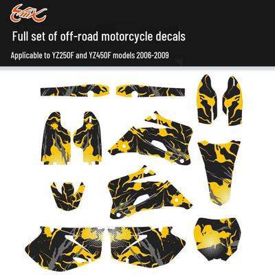 Autocollants pour Motos Yamaha YZ250F/YZ450F 2006-2009.