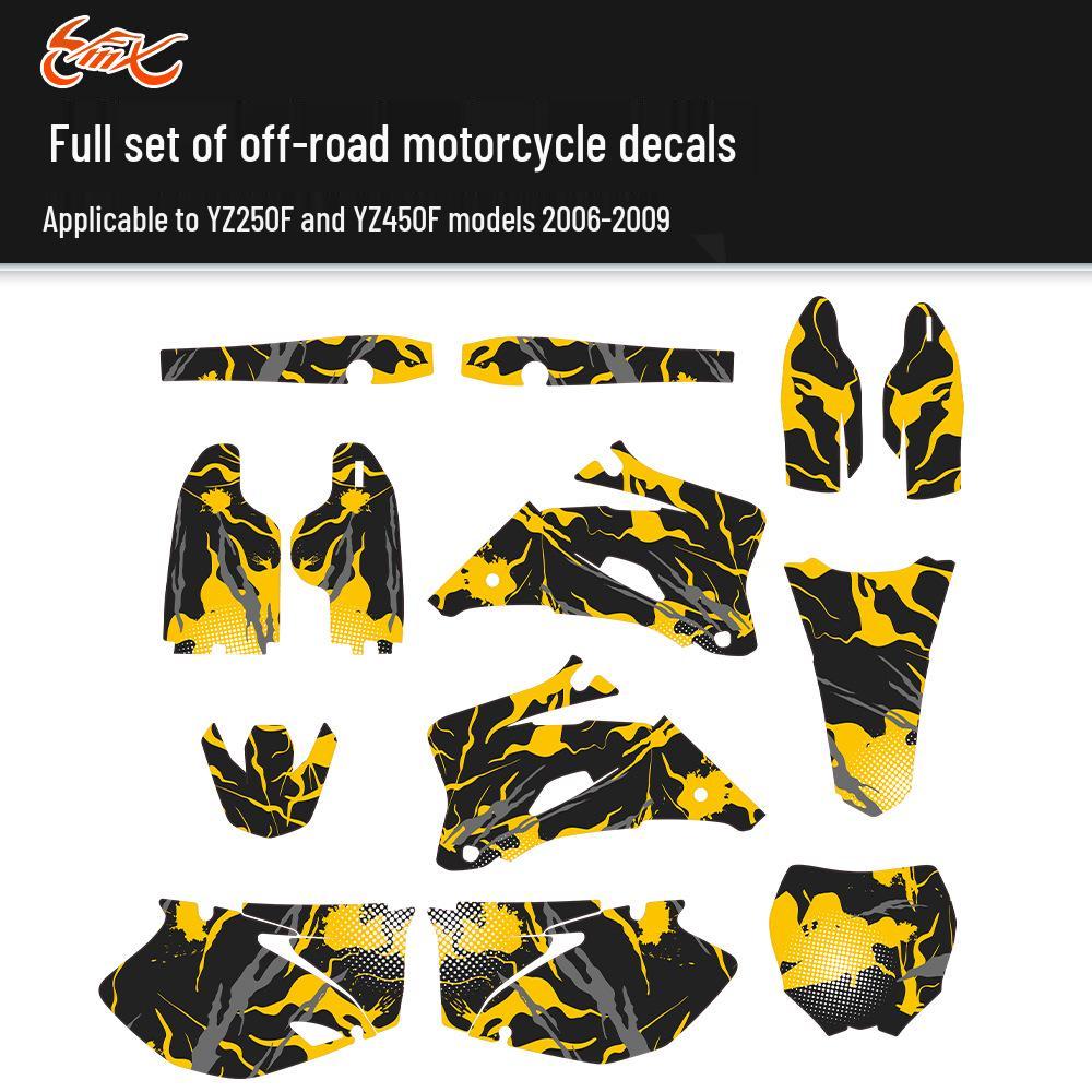 Aufkleber für 2006-2009 Yamaha YZ250F/YZ450F Motorräder.