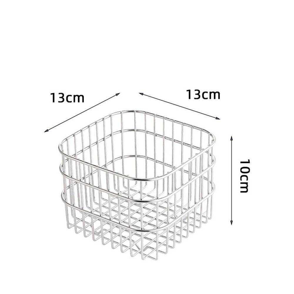 Waterproof Cosmetic Storage Box Space Saving Metal Wire Basket Countertop