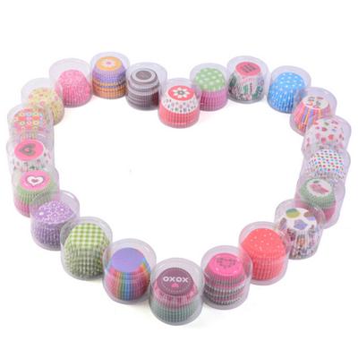 Zufällige 100 Pcs Cupcake Liner Backen Tassen Cupcake Form Papier Muffin Fällen Kuchen Dekorieren Werkzeuge