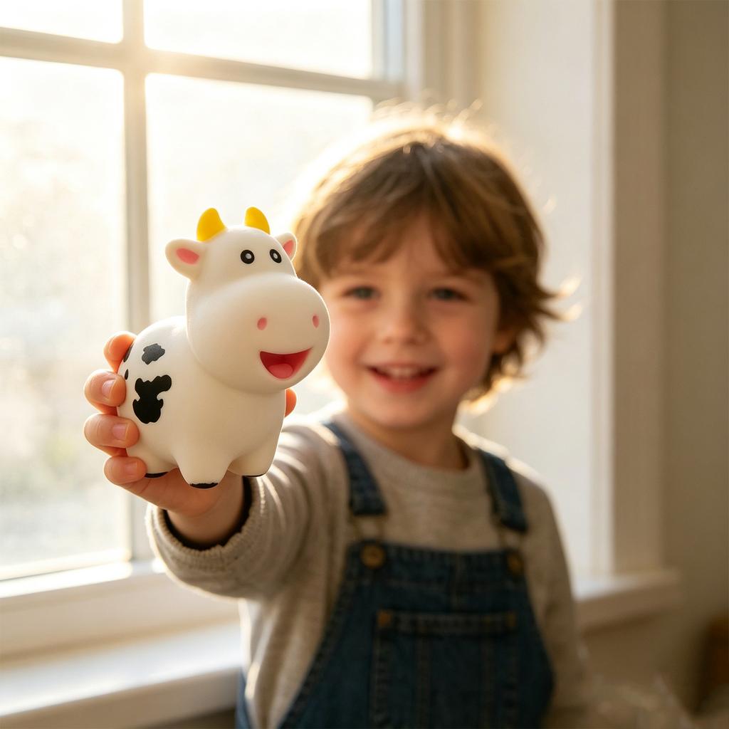 Kuhförmiges Spielzeug, Niedliches Weiches Neuheitenspielzeug für Kinder und Erwachsene