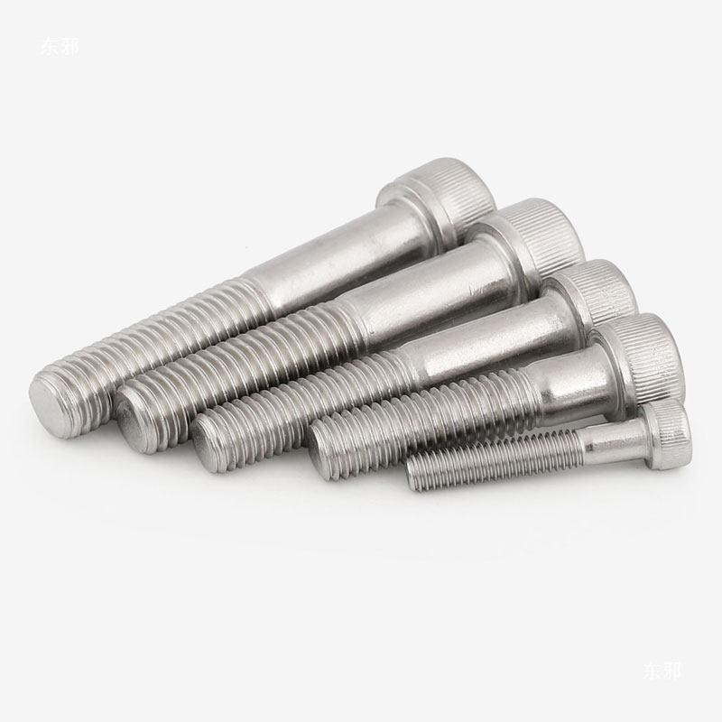 304/316 Stainless Steel Hex Socket Half-Thread Cap Screws, Extended Cup Head, Sizes 4M-12M