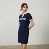 New MLB Short Sleeved Dresses Women's Marine Blue 3FOPV0143-43NYS