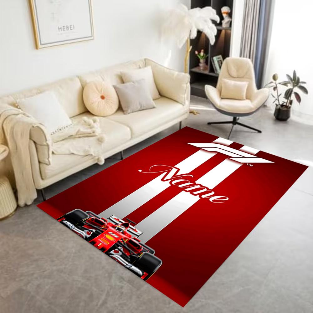 F1 Team Profile Customizable Name Area Rug Suitable for Bedrooms Living Rooms Entryway Dormitory Antislip Carpet Office home decor