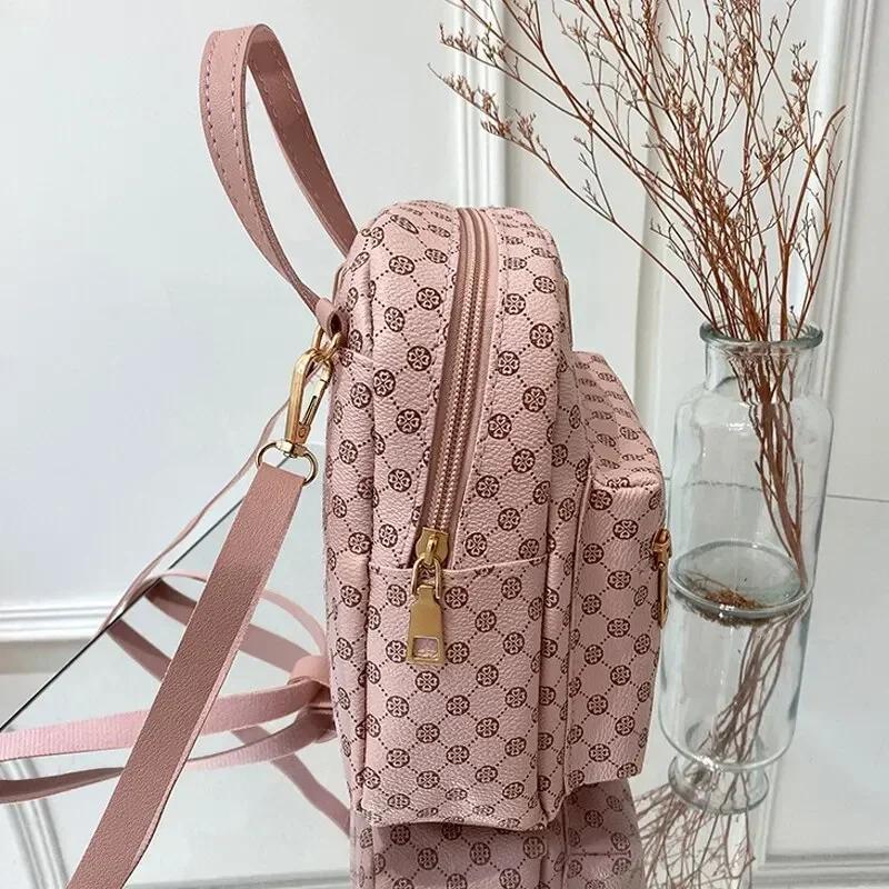 Fashion Women Backpack Small School Bags Mini Crossbody Handbag Schoolbag Daily Shopping Back Pack With Zipper Sac A Dos Mochila