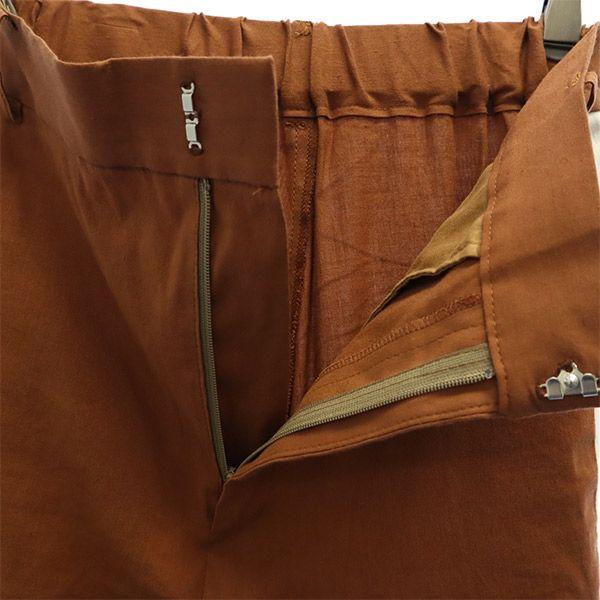 CONVERSE Linen Blend switching Wide pants Brown x white Women Used