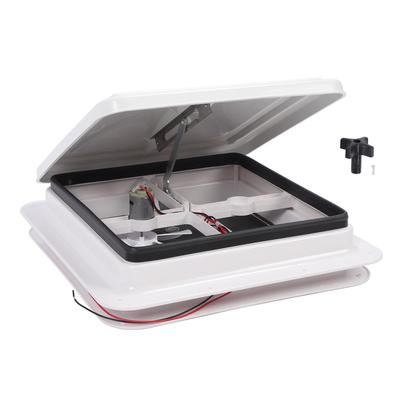13,39 X 13,39 pol. Ventilação de Teto para RV com Tela Mosquiteira e Haste de Suporte Vedação Hermética Resistente à Água Ventoinha de Teto para Autocaravana