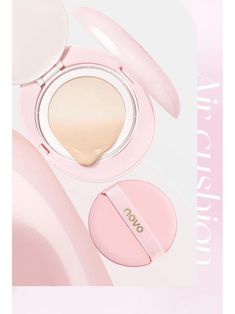 NOVO6506 Velvet Mist Cushion BB Cream: Long-Lasting, Oil-Control, Matte, Waterproof, Non-Transferring Student Foundation.