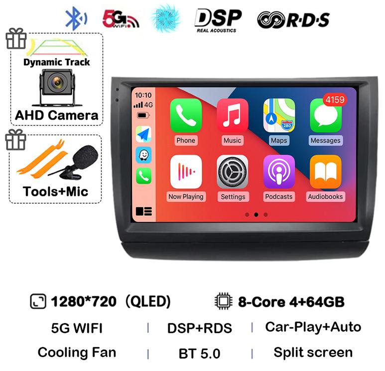 Android 14 Carplay Auto WIFI+4G Car Radio For Toyota Prius 20 2002-2009 Multimedia Player GPS Stereo 360 Camera Head Unit Audio