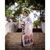 Saree din Bumbac și In Proaspăt, cu Imprimeu Digital de Designer – Eleganță Etnică Nouă, Exclusivistă