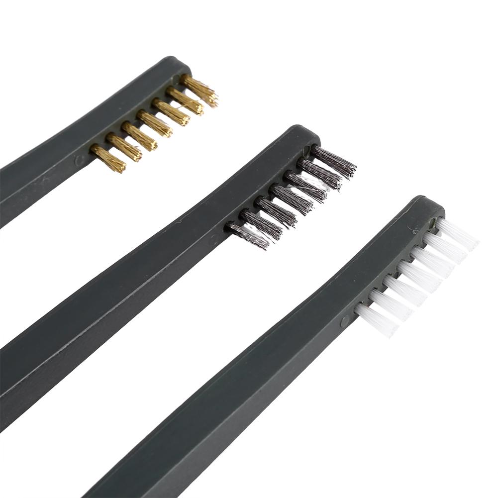 3pcs Double Ended Wire Brush Set Kit   Cleaning Tool   Cleaner Accessory