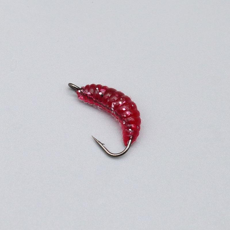 Bionic Mealworm & Maggot Soft Bait Set with Hook - 20mm, 0.45g