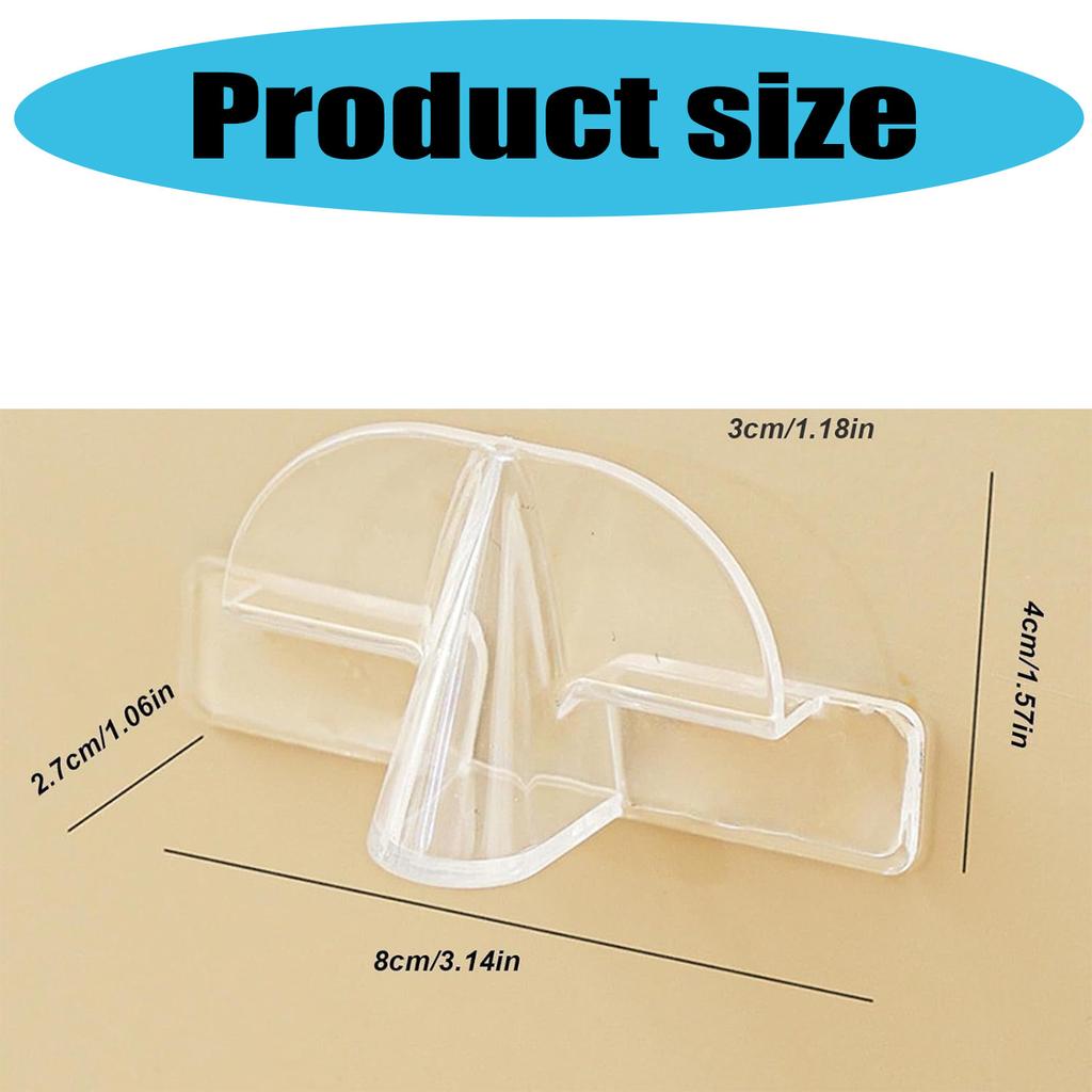 Pack Of 6 Sturdy Clear Wall Mounted Glasses Holders Self Adhesive Storage Rack For Doors Entrances And Living Rooms