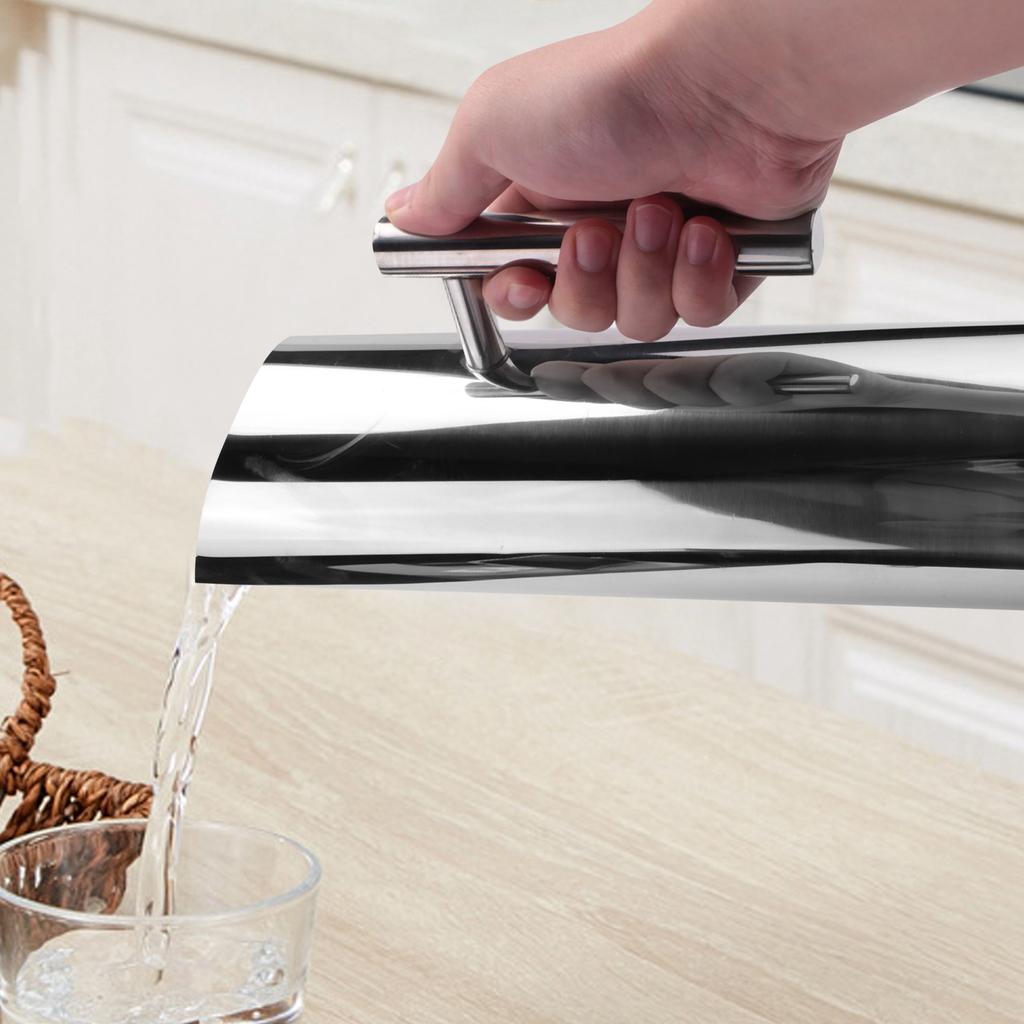 ABWR-Stainless Steel Water Pitcher With Ice Guard Tea Pot Kettle Jug Cold Beverages Juice Pot Ktv Bar Accessories