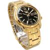 Seiko Five Automatic Men's Watch SNKK86K1 Gold Black Dial Stainless Steel 21 Jewels