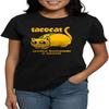 CafePress T-shirt Drôle Chat Taco pour Femme en Coton T-shirt Graphique Foncé